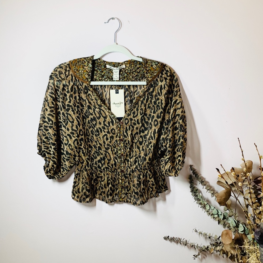 Bohemian Animal Print Blouse